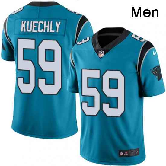 Mens Nike Carolina Panthers 59 Luke Kuechly Limited Blue Rush Vapor Untouchable NFL Jersey